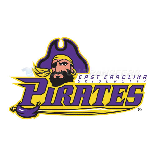 East Carolina Pirates Logo T-shirts Iron On Transfers N4312 - Click Image to Close